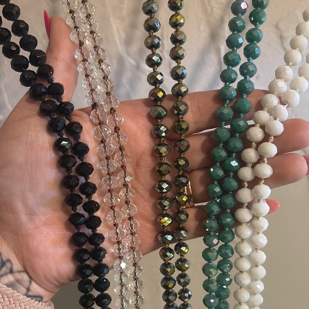 Elegant Multi-Color Beaded Necklace Set